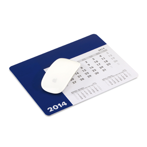 INAT3892 - tappetino mouse e calendario in PVC e carta. Disponibile in blu, rosso e nero